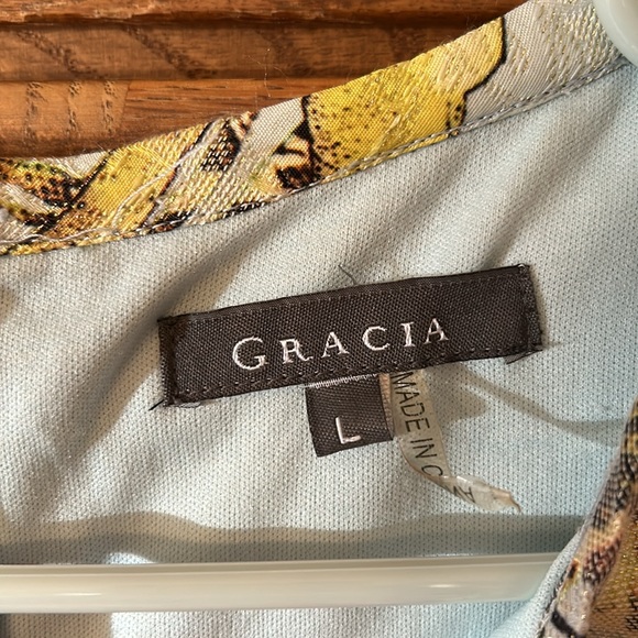 Gracia Floral and Gold A-Line Dress - Picture 8 of 16